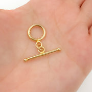 TG2GP. Gold Plated Sterling Silver Toggle Clasp